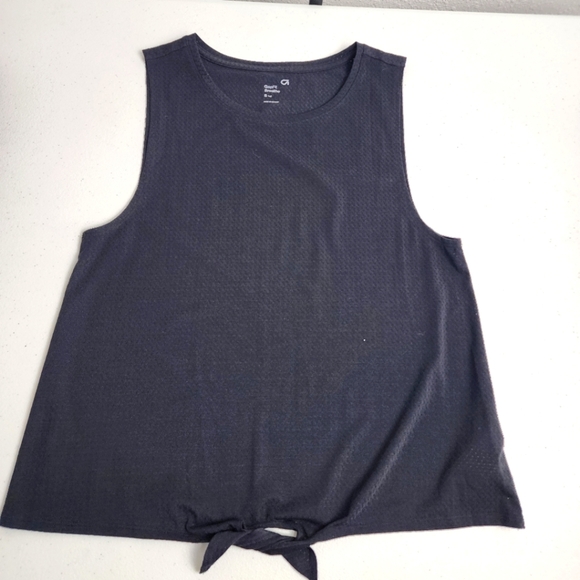 Gap Tops - GapFit Breathe Athletic Eyelet Mesh Tie Front Black Tank Top Size Small Tall